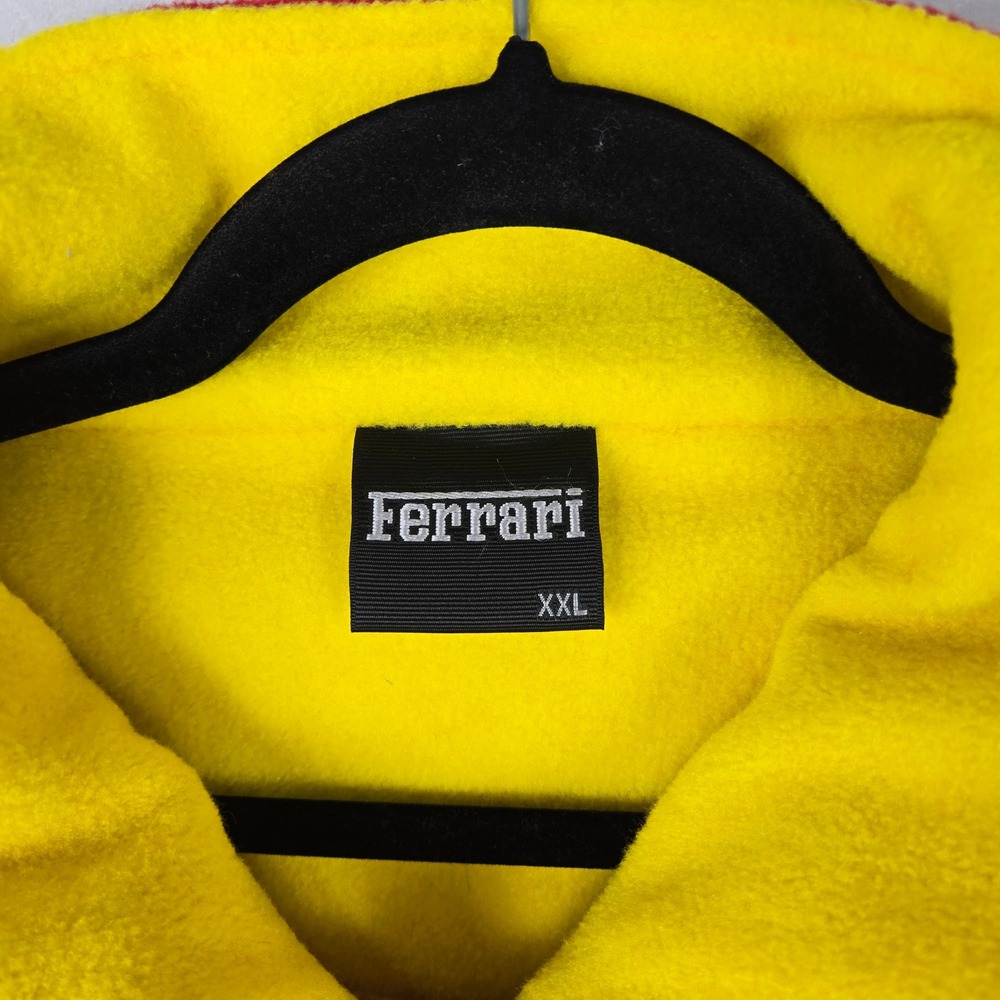 Ferrari Official Licensed Vintage Red 1/4 Zip Fleece Pullover Rare 2XL NWT 90's - Picture 7 of 10